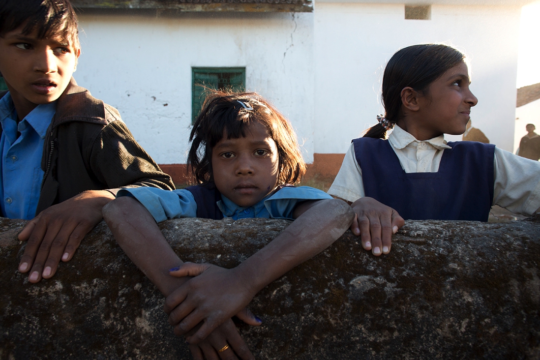 Little girl at school